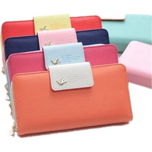 CHALLEN Women Leather Wallet Womens Clutch Bag Hasp Wallet Zipper Long Purses Card Holder High Quality Bolsa Feminina