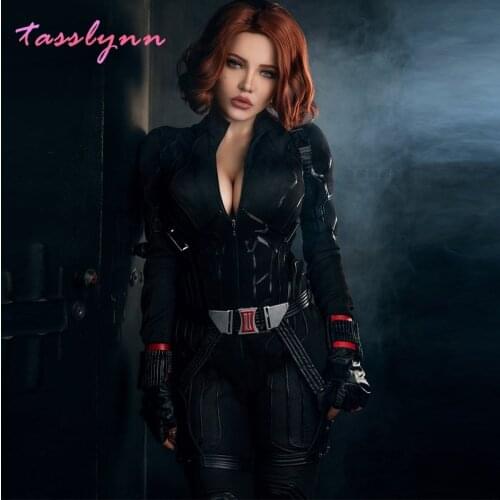 Black Women Cosplay Costume Widow Carnival Halloween Outfit Cosplay Natasha Romanoff Jumpsuit Fancy Accessories Boots Anime