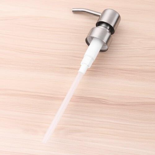 Kitchen Bathroom Soap Dispenser Stainless Steel Lotion Pump with Tube Bird Head Sealing Foaming Dispensador for Mason Jar Bottle