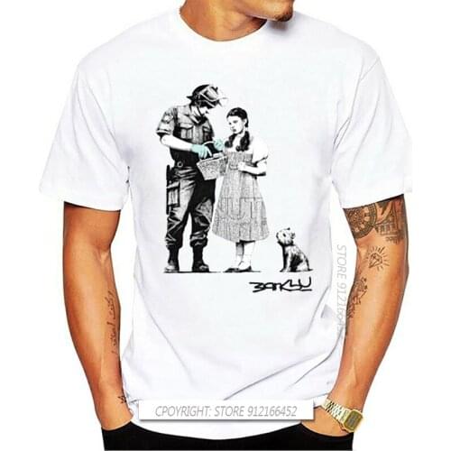 Banksy Dorothy From Oz Wizard Stop And Search Mens Ladies T-Shirts Sizes Male Brand Teeshirt Men Summer Pure Cotton T Shirt