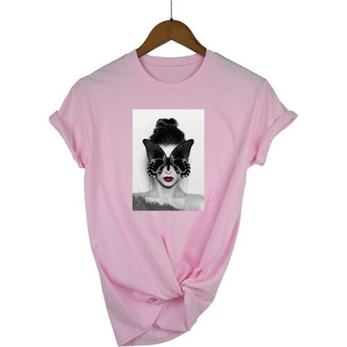 Fashion Lovely Personality Woman Nordic Vintage Art T Shirt Women Punk Harajuku Short Sleeve Cotton Plus Size Streetwear Clothes