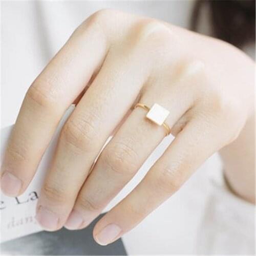 Hot Sale Finger Rings Square quadrangle rings for women and color