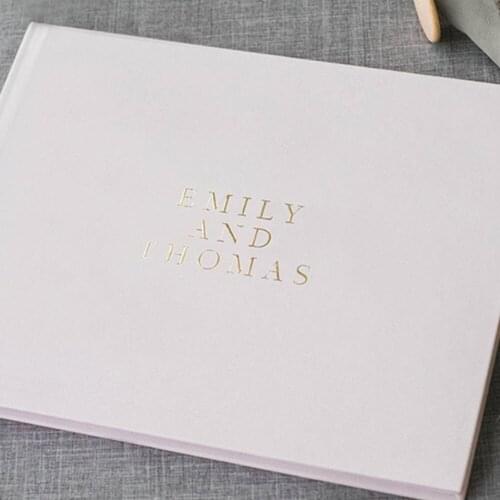 Personalized Monogram blush wedding guest book, bridal shower guestbook custom, foil Bride guest book journal guest sign in