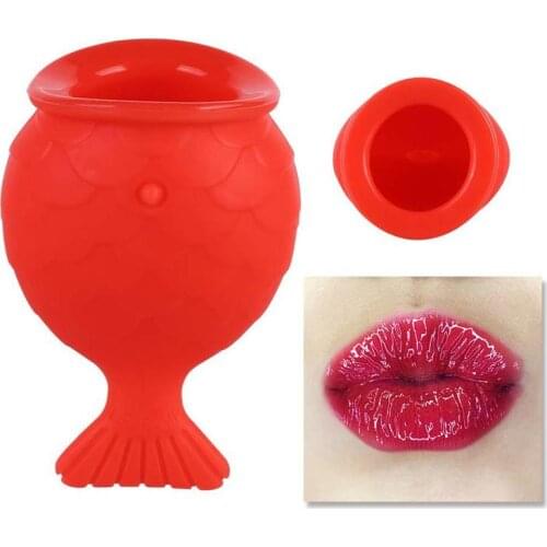 Women Sexy Lip Plumper Enhancer Tool For Female Natural Pout Silicone Labium Fish Shape Lips Tools Thicken Mouth Plump