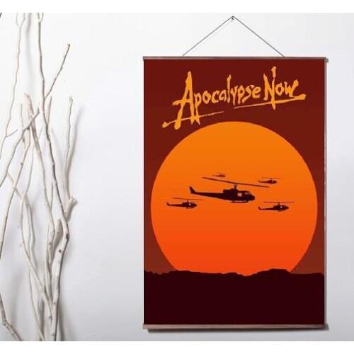 Apocalypse Now Sunset Movie Art Canvas print poster decoration painting with solid wood hanging scroll