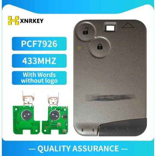 Free Shipping (10pcs/Lot) Excellent Quality Grey Blade NO LOGO 2 Button Smart Card For Renault Laguna with pcf7947 Chip 433MHZ