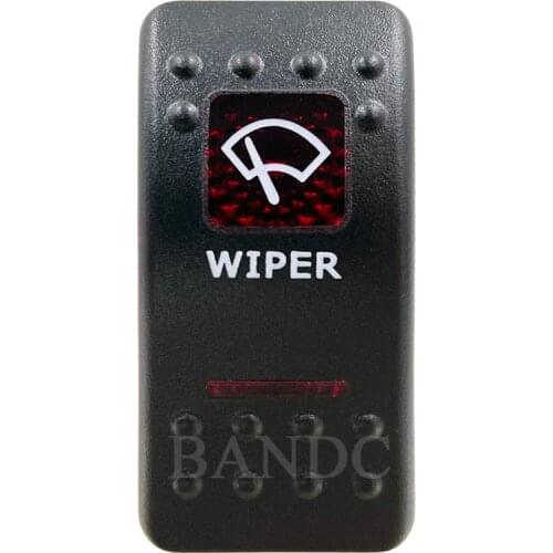 Cover Cap Only！WIPER Rocker Switch Cover Cap Red Window Labeled for Boat Truck ARB Carling NARVA Control Cap Accessories