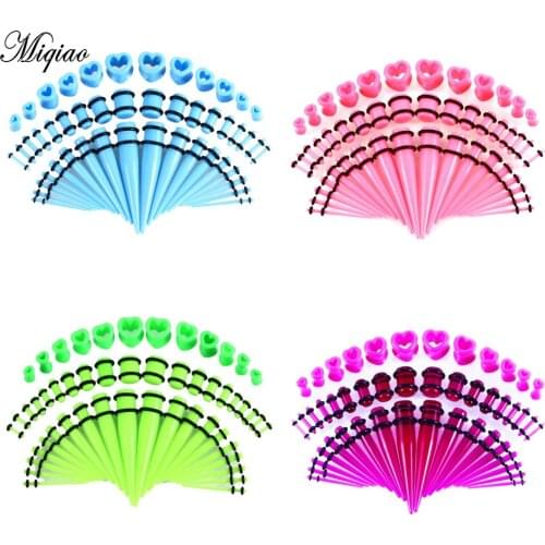 Miqiao Hot sale body piercing jewelry 48 sets acrylic heart-shaped earrings pointed earrings
