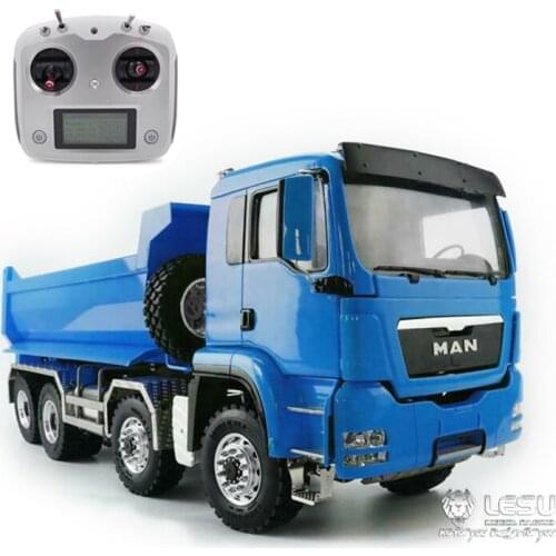 LESU 1/14 RC 8*8 Hydraulic Tipper Dumper Truck MAN Model Metal Chassis Sound Light Radio Painted THZH0353-SMT5