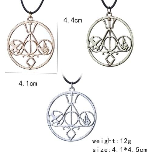 Fashion Items Gold Necklace & Pendants The Mortal Instruments Hunger Games Divergent Percy Jackson HP For collection