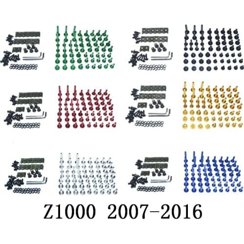 Motorcycle Complete Fairing Bolts Kit Bodywork Screws For Fit KAWASAKI Z1000 2007-2016
