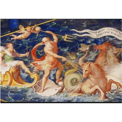 Custom zenith mural wallpaper 3d ceiling mural wallpaper European travel frescoes on sea wall paper 3d wallpaper for living room