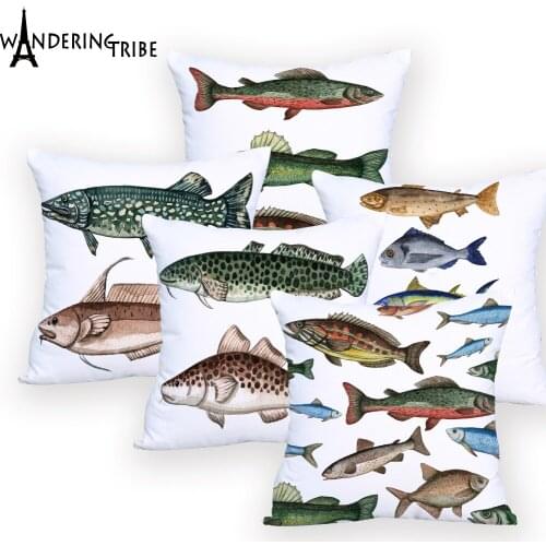 Cartoon Animal Pillow Case Cushion Cover Decoration Fashion Cushions Cover Octopus Seashell Pillows Decorative Designer