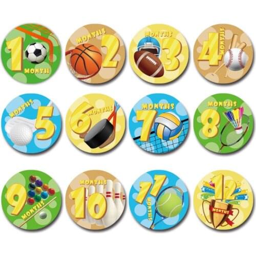 2020 New 12Pcs/Set Baby Pregnant Women Monthly Photograph Stickers Fun Month 1-12 Milestone Clothes Decoration Stickers