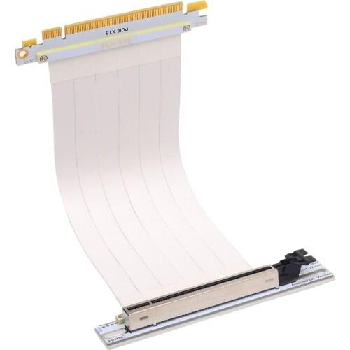 PCIe Riser Cable, 3.0 x16 PCI Express Riser Extender, Flexible High Speed 90 Degree GUP Riser Cable for Graphics Card Vertical