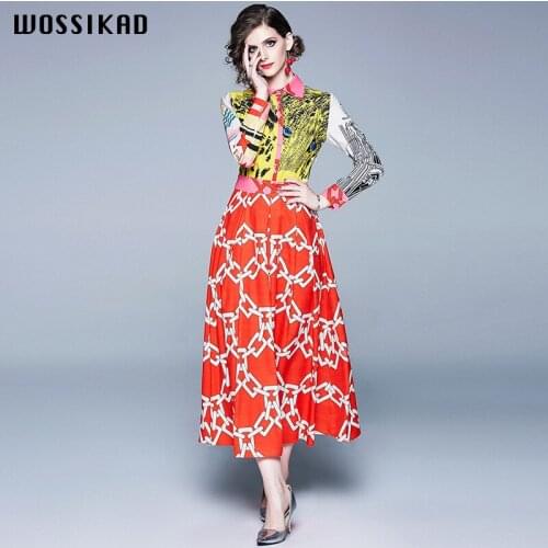 Dress Women Vintage Leopard Print Dress Party Dresses Women Evening Long Sleeve Sexy Dress Floral Maxi Vobe Ropa Mujer Vestido