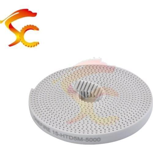 2Meters/LOT HTD 5M 9mm timing belt Width 9mm Polyurethane with steel Wire Color White Open Belt for Laser Engraving CNC