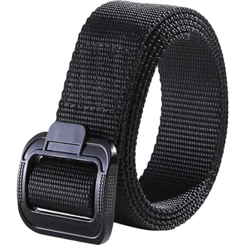 TJ-TingJun Mens Belt Tactical Military Canvas Outdoor Army Camouflage Waistband with Plastic Buckle Military Training Belt
