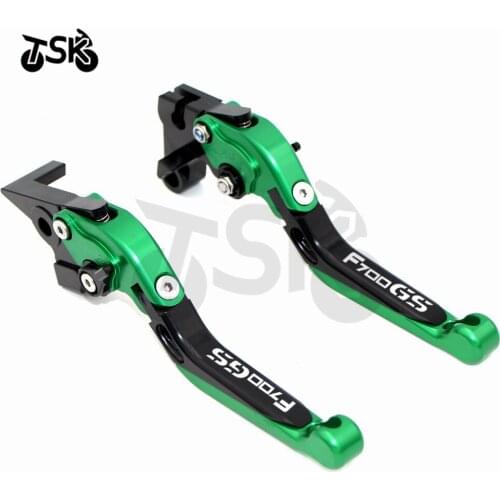 CNC Brake Clutch Levers Motorcycle For BMW F700GS F700 GS 2013 2014 2015 2016 2017 Foldable Extendable Logo (F700GS)