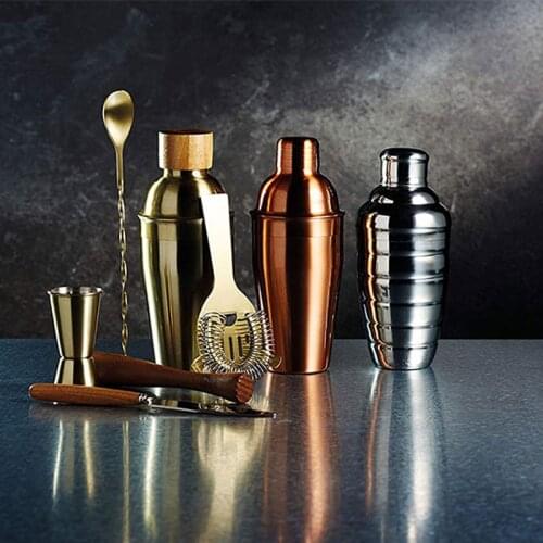 Cocktail Bar Shaker Cup 750ml New Stainless Steel Bartender Beehive Cobbler 3pcs Bar Shaker Set for Mixing Wine