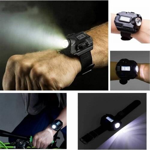 Led watch Flashlight USB Rechargeable LED Wristlight Rechargeable Lamps Lantern Waterproof Wrist Lighting Torch Outdoor lamp