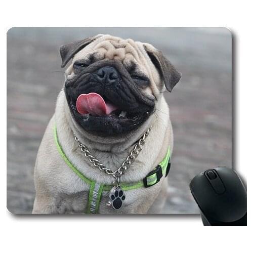 Puppy Thick Mousepad,Funny Expression Pug Cute Dog,dogs mouse mat