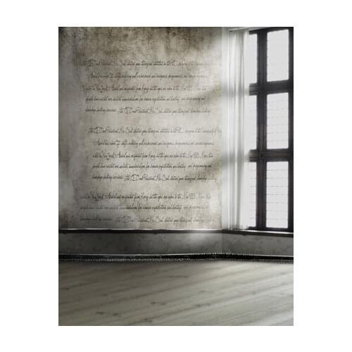 TR Retro Letter Paper Wall Backdrop Bright Window Wood Floor Wedding Photo Background Custom Studio Photo Props for Baby Shoots