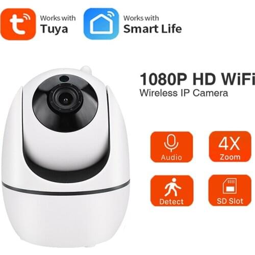 1080P Tuya Smart Mini Wifi IP Camera Indoor Wireless Security Home CCTV Surveillance Camera 2MP Auto Tracking Night Vision