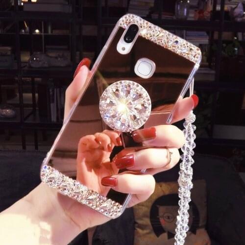 For Samsung Galaxy A90 A80 A70 A60 A50 A40 A30 A20 A10 M10 M20 M30 A7 A6 A8 Plus A9 2018 Crystal Bling Mirror Phone Case
