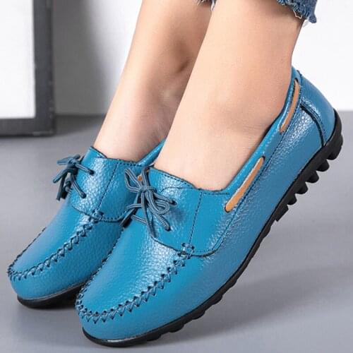 Woman Nurse Flat Shoes Women Lace Up 2021 Womens Moccasins Sneakers Shoes For Female Breathable Flats Walking Chaussure Femme