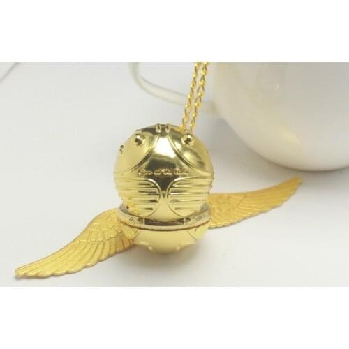 Golden Snitch Ball Pendant Pocket Watch Gifts for Kids Quartz Necklace Clock Lovely Cute Fob Pocket Clock reloj de bolsillo Gift