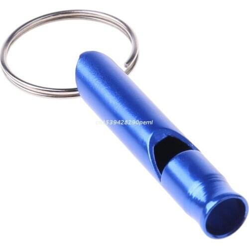 1pc Aluminium Whistle Camping Emergency Survival Keychain Pendant Keyring Dropship