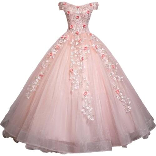 100%real pink beading embroidery flower petals ball gown Medieval Renaissance queen Dress Victoria dress /princess Belle Ball