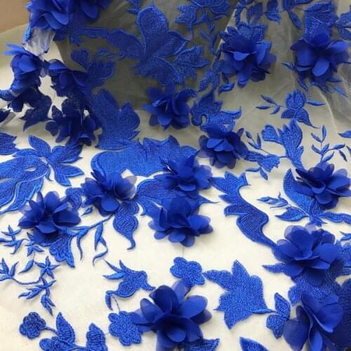 150cm 3D Wedding bridal performance Dress Applique DIY Bridal Headdress scarf veil Embroidered Lace Fabric Patch free shipping