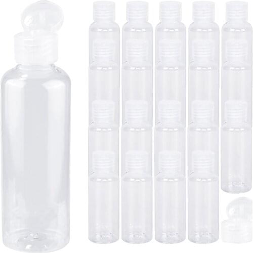 20pcs 30/50/100ml Gels Cosmetics Hand Sub-bottling Lotion Clamshell Empty Vail Shampoo Bottles Flip Cap Makeup Travel Container