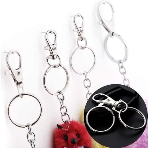 30pcs Classic Keychain Swivel Lobster Clasp Clips Hook Chain For Bag Key Llavero Split Key Handbag Strap Keychains Ring