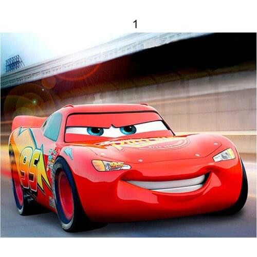 5D Diy Diamond Painting Cartoon Car McQueen Full Square/Round Diamond Embroidery Cross Stitch Diamond Mosaic Decoration Unframed
