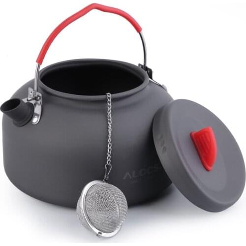 New High Quality 1.4L Alocs Aluminum Outdoor Kettle Camping Hiking Fishing Barbecue Picnic Water Teapot Coffee Pot Free Shipping