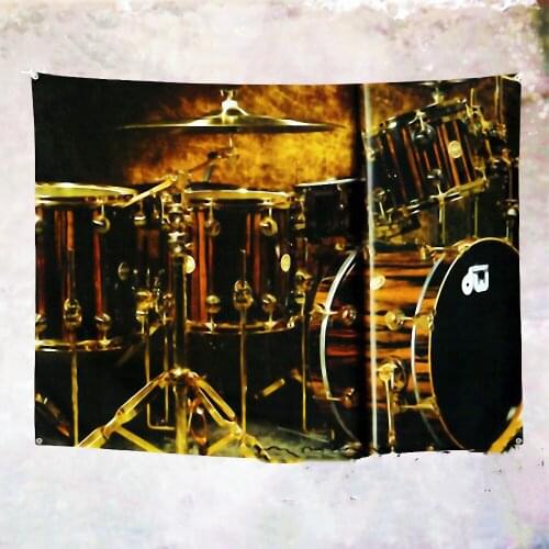Drum kit Concert Party Decoration Poster Hanging Cloth Printing Art Musical Instruments Banners Flags Rock Music Tapestry Mural