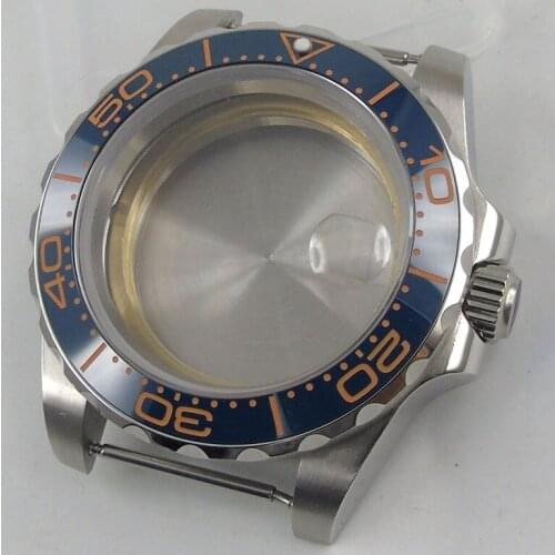 40mm Ceramic Bezel Watch Case Sapphire Glass Fit For ETA2836 Miyota 8215 821A 8205 Movement
