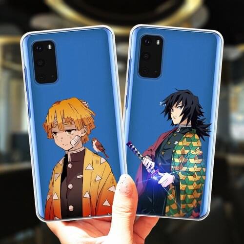 Japan Anime Demon Slayer Phone Case For Samsung Galaxy S20 FE S21 Ultra S10 Lite S9 S8 Plus S7 Edge S10E Clear Silicone Cover