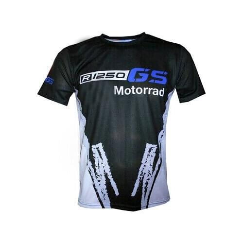 For BMW New R1250 GS Summer Motorcycle T-Shirts Motorrad ADVENTURE Mens Short Motorbike Quick dry T-Shirts Moto Team Shirt