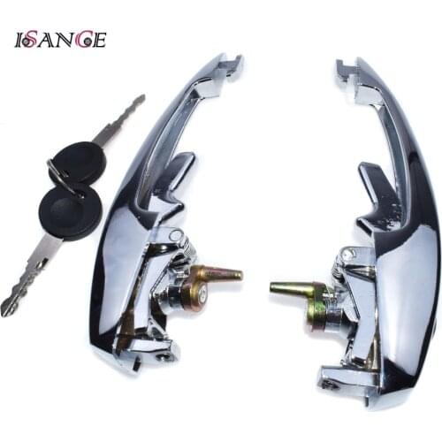 ISANCE 2pcs Front Left Right Outside Chrome Door Handles For VW 68-79 Super Beetle & Beetle & 68-70 Karmann Ghia OEM# 113837205M
