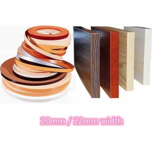 Preglued Veneer Edging PVC Edge Banding 20mm 22mm 30mm 5m for Wood Kitchen Wardrobe Furniture Table Desk Board Edgeband Edger