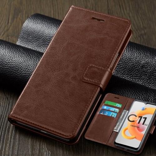 Fundas realmi c11 2021 case book style leather magnetic stand flip cover for realm relme realmy realme c11 c 11 2021 6.5'' coque