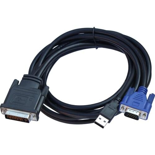 M1-DA (30+5) Pin DVI Male to 15Pin VGA with USB Adapter Connection Cable for Laptop LCD Monitor Projector