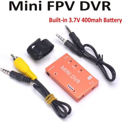 FPV Mini DVR Video Audio Recorder FPV Recorder RC Quadcopter Recording Built-in 3.7V 400mah Battery for Quadcopter VR Goggles