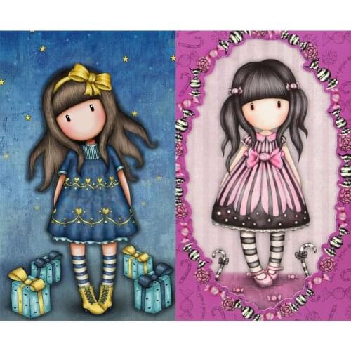 New 5D DIY Full Round Drill Diamond Painting Cartoon Fairy Girl Mosaic Kit Rhinestone Drawing Picture Home Decoration Art Craft