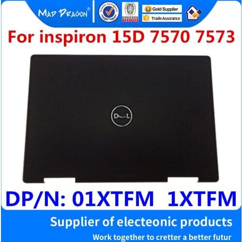 New Original Laptop UHD 4K 15.6" LCD Back Cover Lid Top Assembly UHD dark grey For Dell inspiron 15D 7570 7573 01XTFM 1XTFM