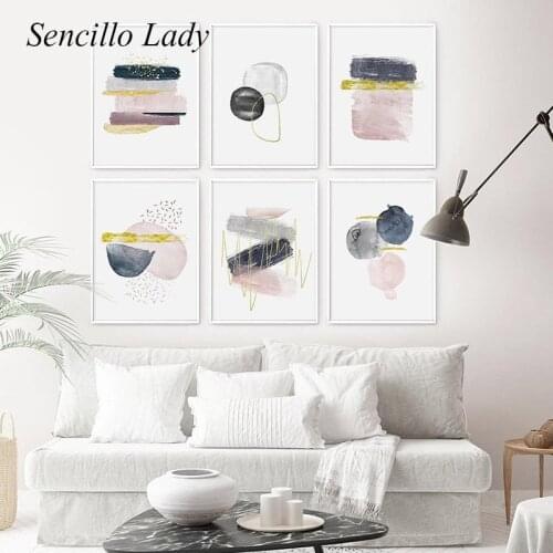 Modern Abstract Poster Geometry Shape Canvas Print Nordic Simplicity Wall Art Painting Artwork Contemporary Decoration Picture